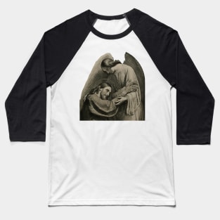 Sad Christ supported by the angel Baseball T-Shirt